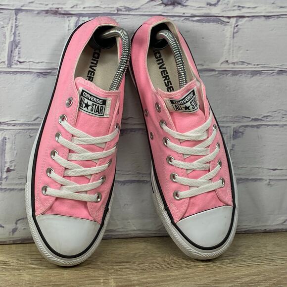 Converse Chuck Taylor All Star Pink Low Top Sneakers Women's 9 Men's 7 Shoes - Picture 5 of 8